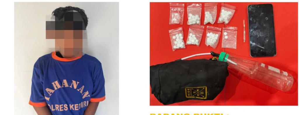 Satnarkoba Polres Kediri Bekuk Pengedar&nbsp;Sabu