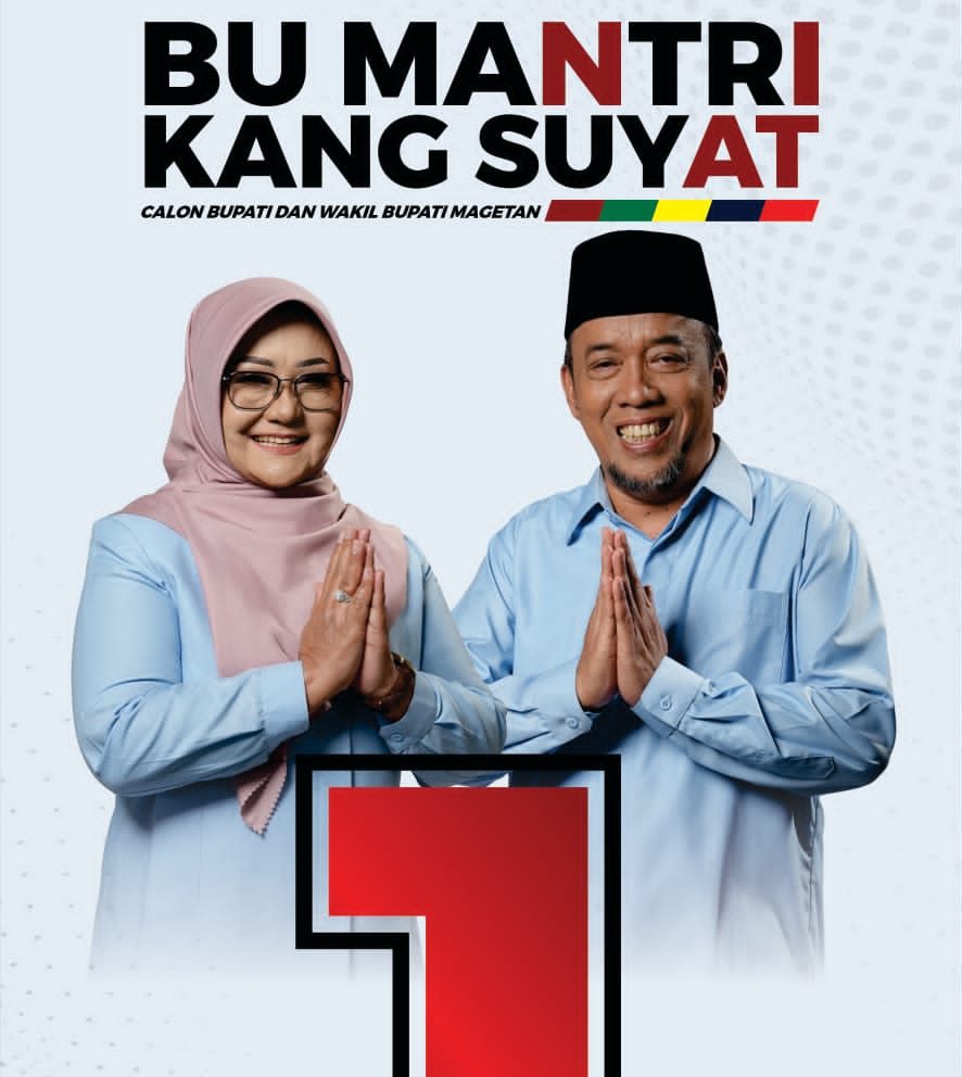 Pilkada Magetan, Bunda Nanik Sumantri dan Kang Suyatni Nomor 1.